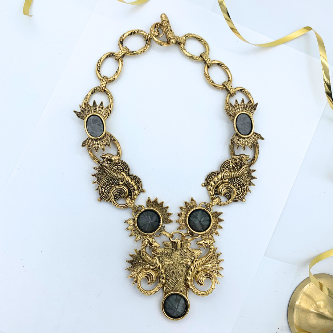 Collier Vintage Byzantin Zoe Coste - Grand Modèle, Occasion Bon État