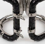 Lanvin Black Python Sculptural Cuff Bracelet (1980s)