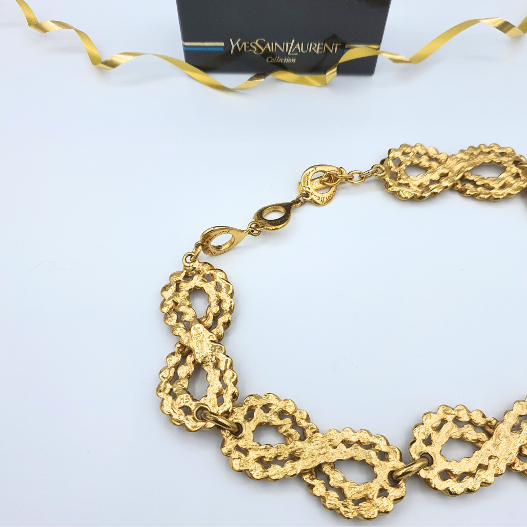 Yves Saint Laurent – Vintage Rope-Link Statement Necklace – view 3