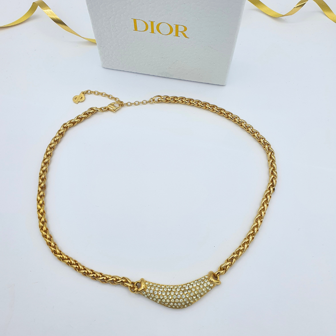 Vintage Christian Dior Wavy Necklace – view 2
