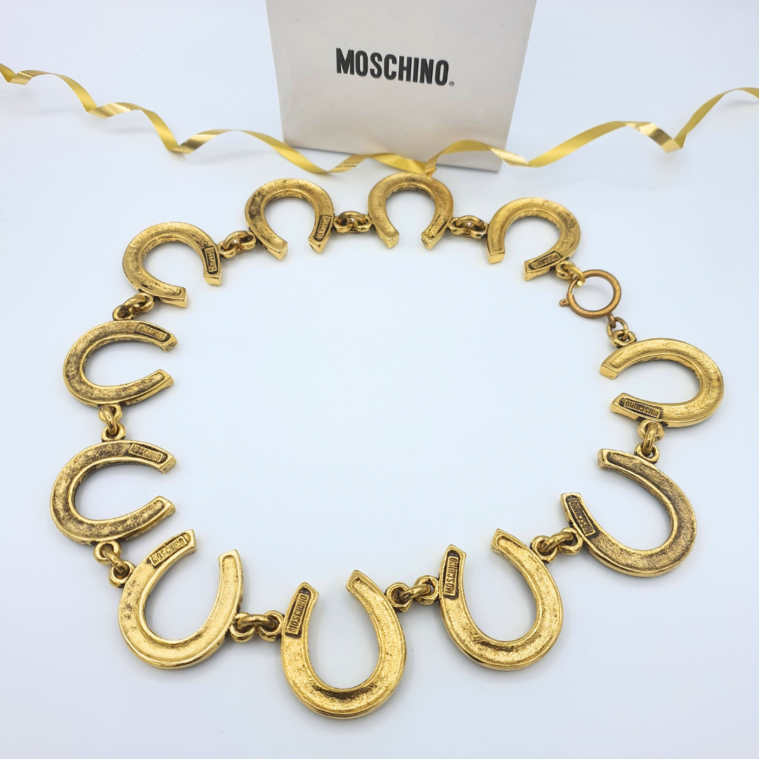 Moschino – Vintage Horseshoe Statement Necklace – view 4