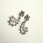 Vintage Elsa Schiaparelli – Crystal Scroll Statement Earrings – view 4
