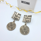 Moschino – Vintage “I Am What I Am” Statement Earrings – view 2