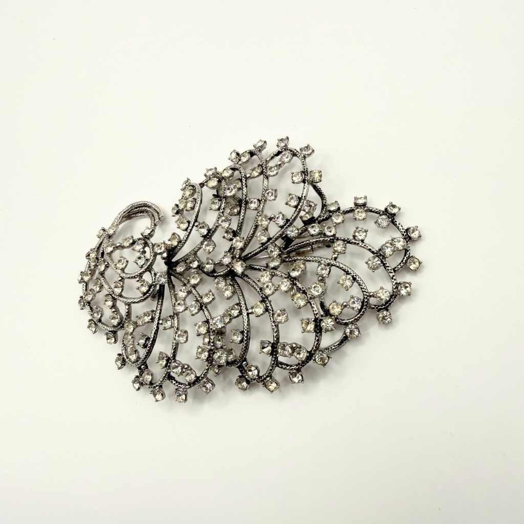 Vintage Elsa Schiaparelli – Crystal Cascade Brooch – view 5