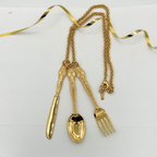 Vintage Moschino Cutlery Set Necklace