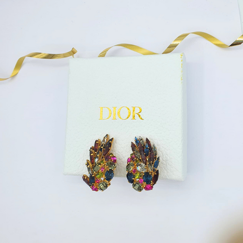 Vintage Christian Dior Ear Clips "Feuillage Mystique" – 1971