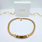 Vintage Christian Dior Marbled Necklace