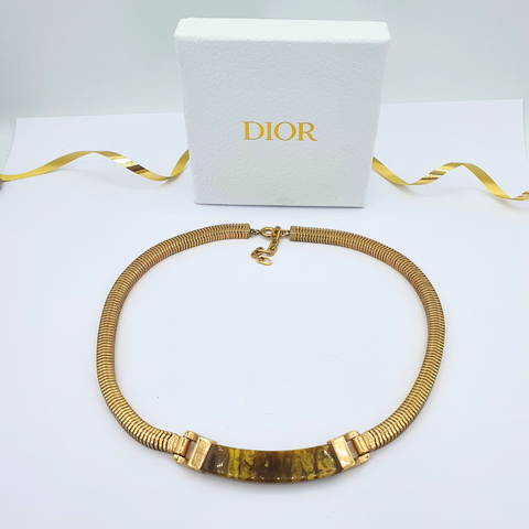 Christian Dior Gemarmerde Ketting