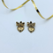 Zoe Coste Vintage Heart Bow Earclips