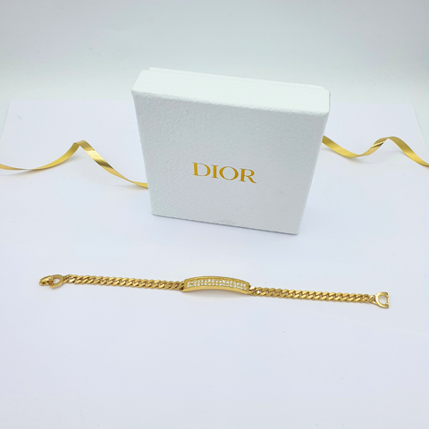 Christian Dior Minimalistische Schakel Armband
