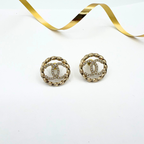 Vintage Chanel CC Logo Stud Earrings – view 2