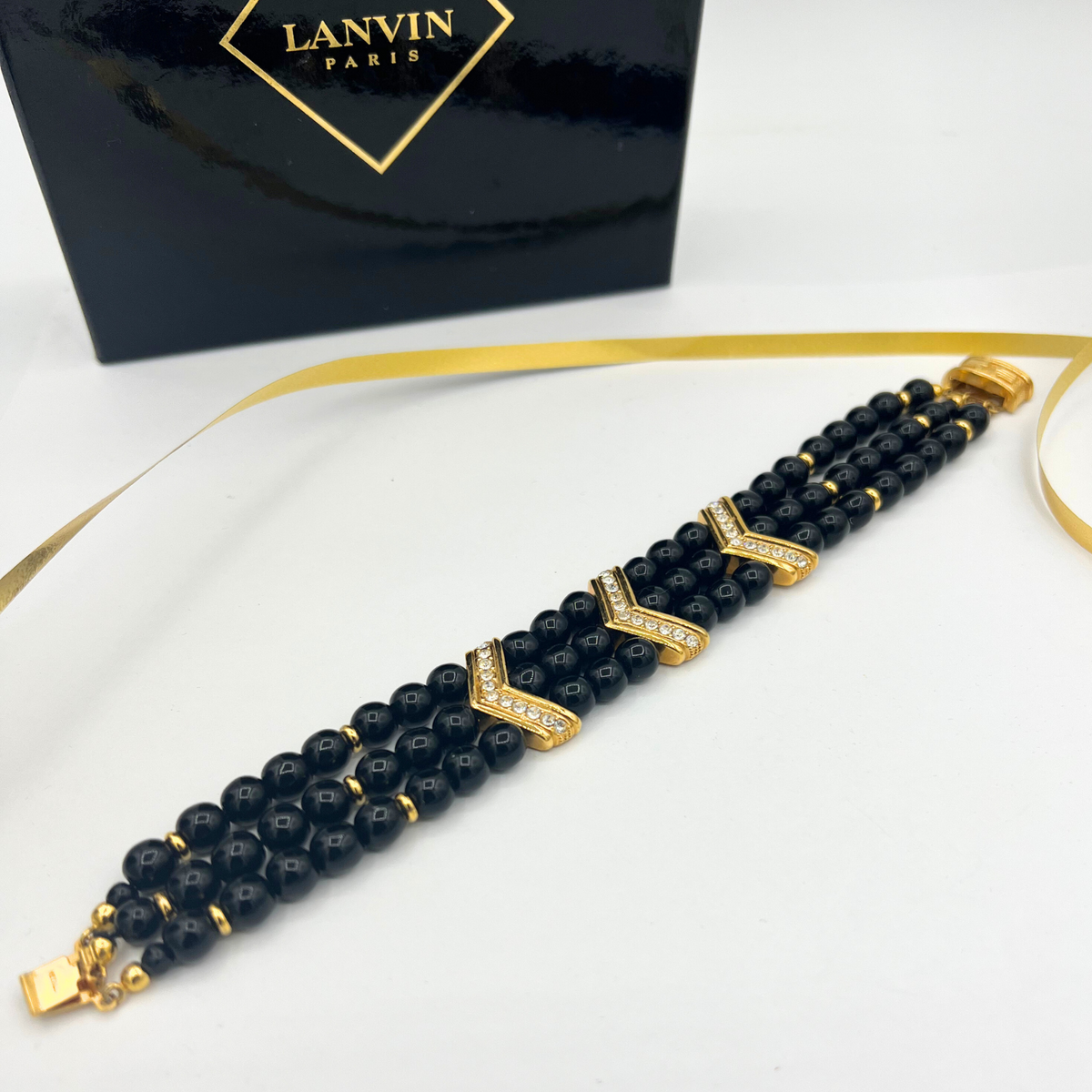 Vintage Lanvin Art Deco Mix 1980s Bracelet – view 2