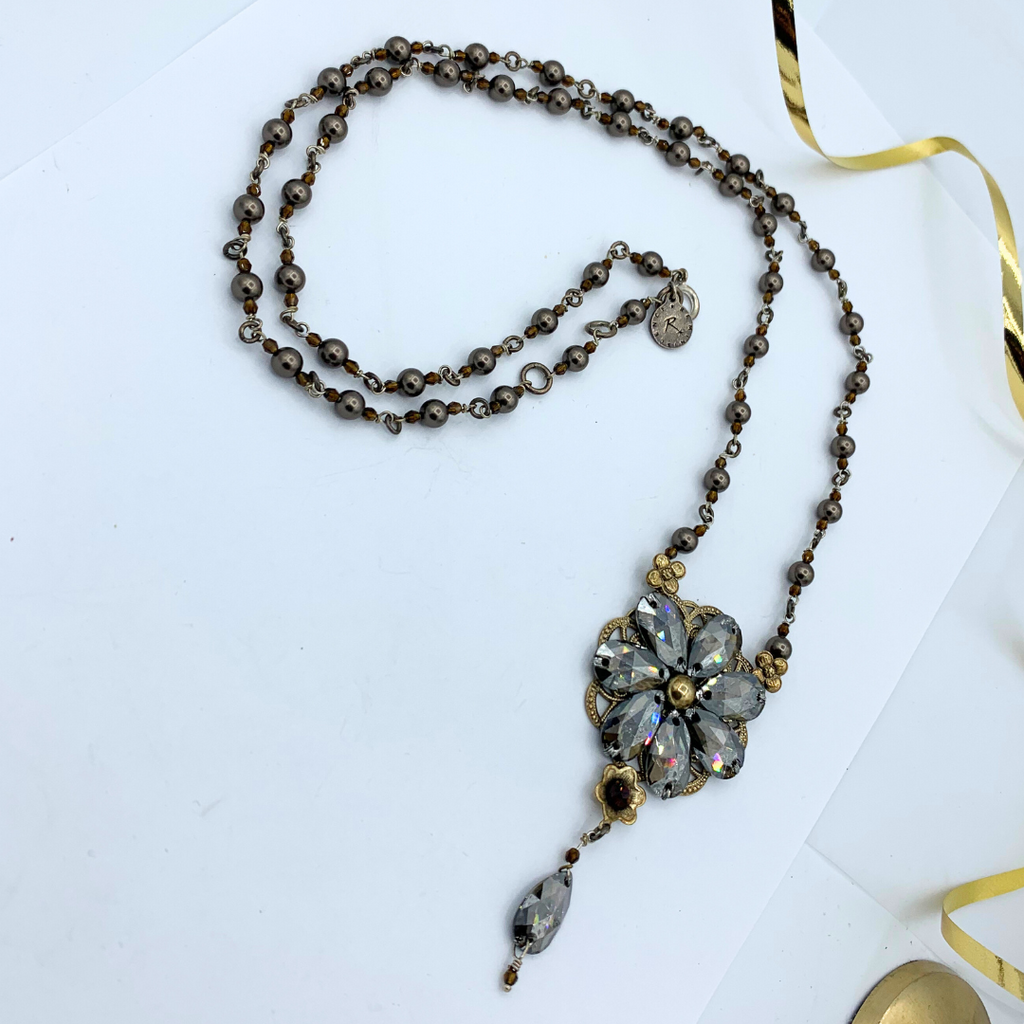Vintage Zoe Coste Art Nouveau Necklace – view 2