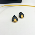 Vintage Lanvin Sculptural Teardrop Clip Earrings – view 3