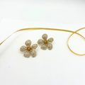 Vintage Oscar de la Renta Crystal Flower Earrings