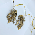 Vintage Zoe Coste Oriental Revival Statement Earrings