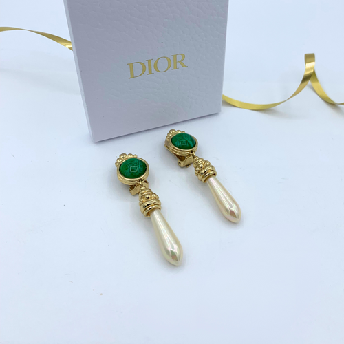 Vintage Christian Dior Dangle Clip Earrings – view 2