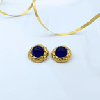 Vintage Chanel Blue Glass Clip Earrings – view 2