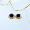Vintage Chanel Blue Glass Clip Earrings