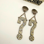 Moschino – Vintage Crystal Question Mark Earrings – view 4