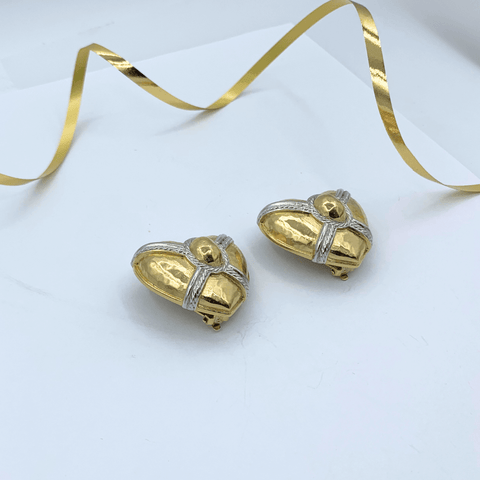 Givenchy Heart Clip Earrings