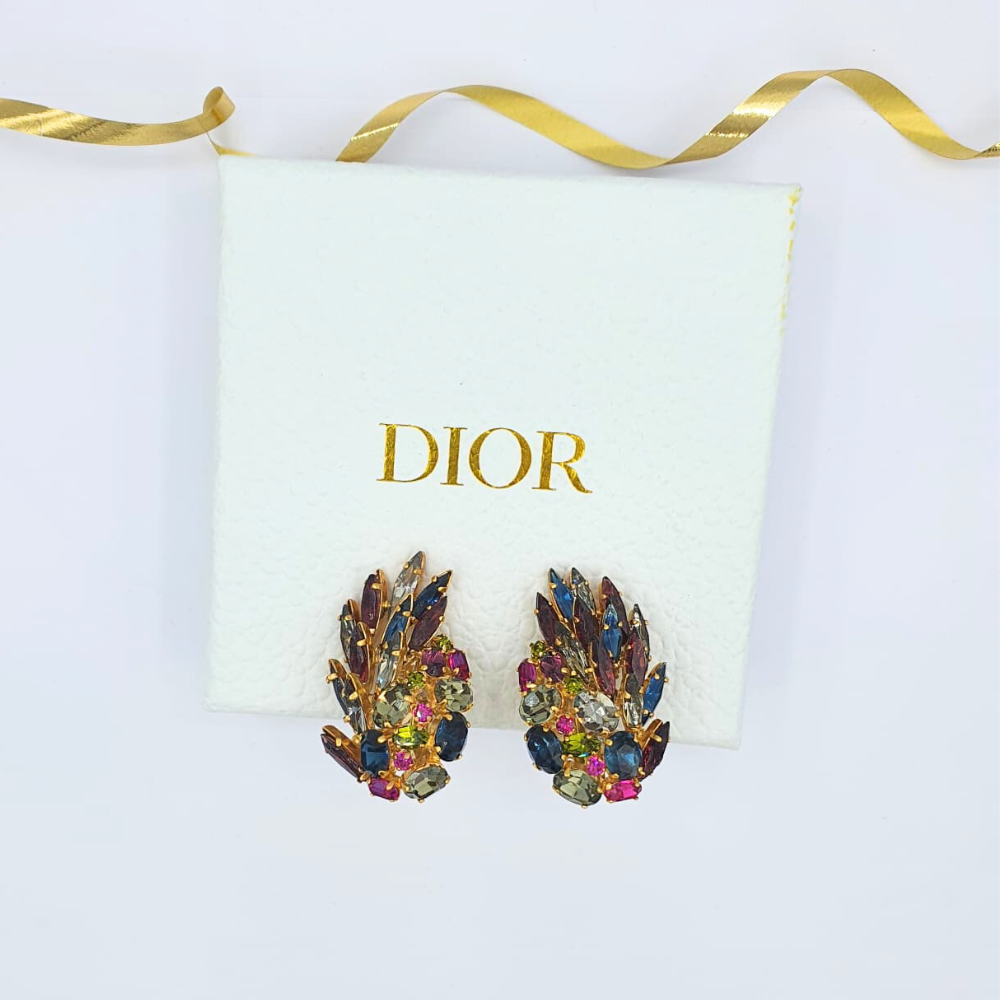 Vintage Christian Dior Ear Clips "Feuillage Mystique" – 1971 – view 2