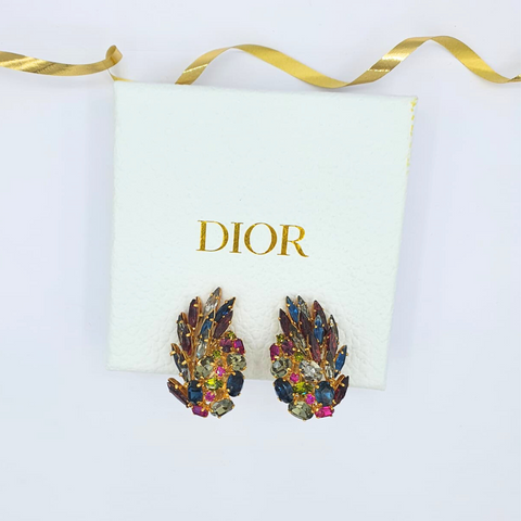 Christian Dior Oorclips "Feuillage Mystique" – 1971