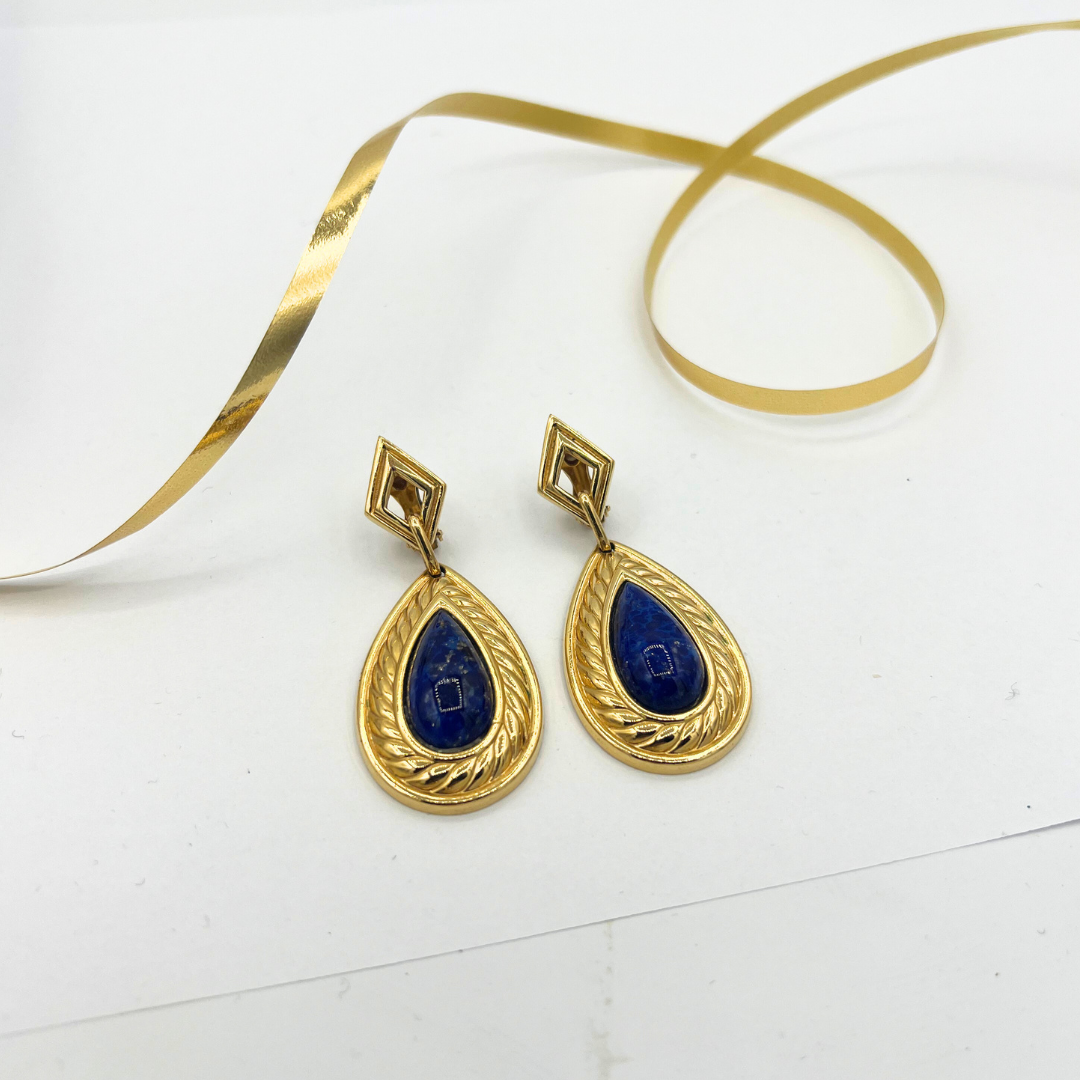 Vintage Lanvin Drop Clip Earrings