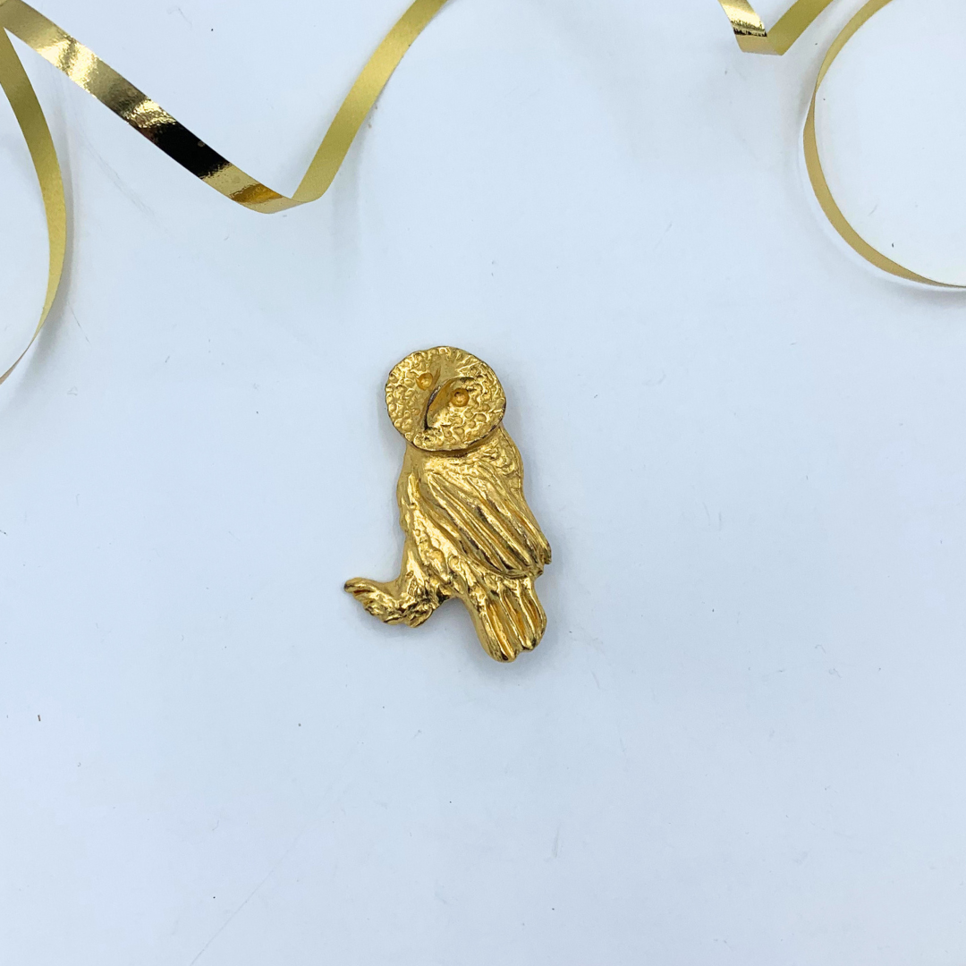 Vintage Celine Owl Brooch