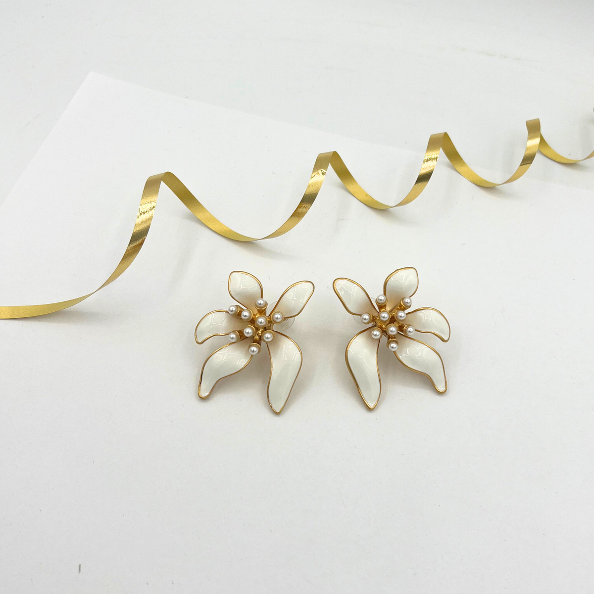 Vintage Oscar de la Renta XL Flower Earrings