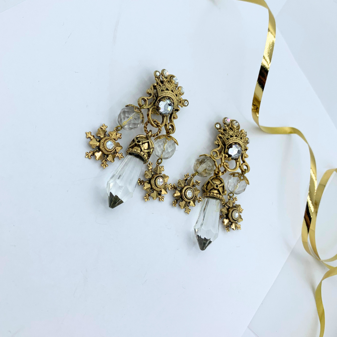 Vintage Zoe Coste Royal Baroque Earrings
