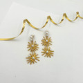 Vintage Oscar de la Renta Chandelier Flower Earrings