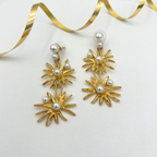 Vintage Oscar de la Renta Chandelier Flower Earrings – view 2