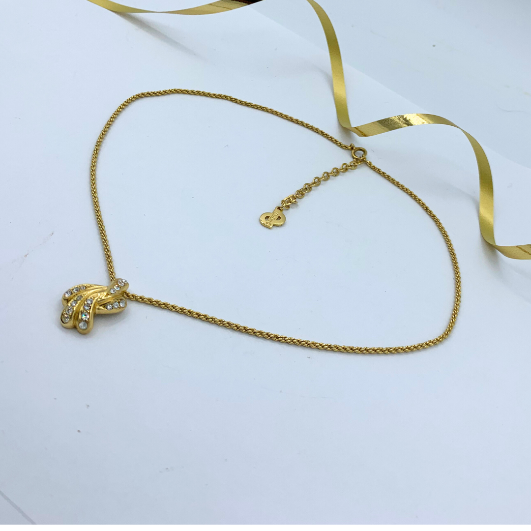 Vintage Christian Dior Small Pendant Necklace