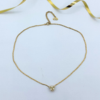 Vintage Christian Dior Small Pendant Crystal Necklace with Faux Pearls