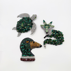 Vintage Moans Couture Crystal Duck Brooch – view 4