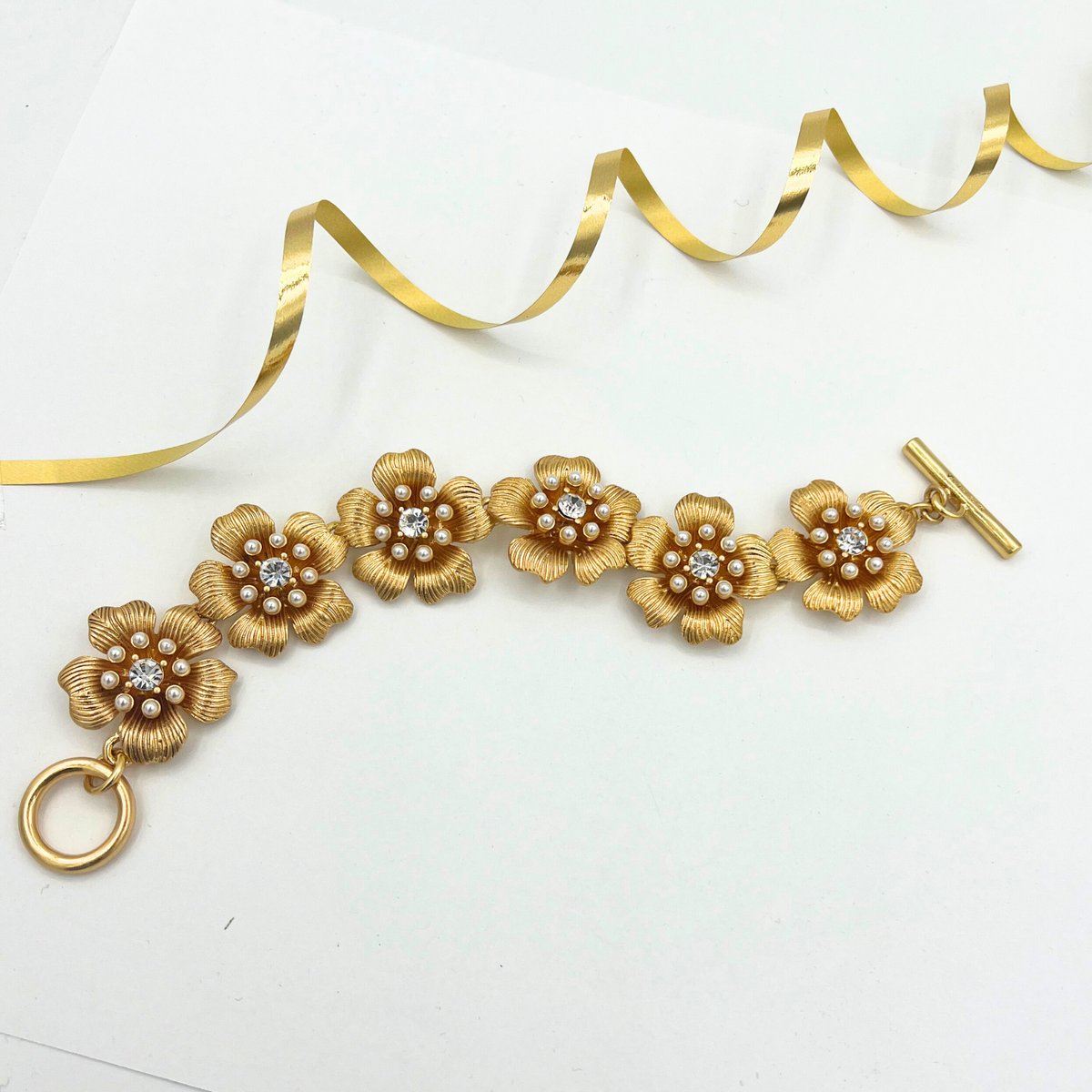 Vintage Oscar de la Renta Couture Garden Bracelet