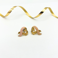Vintage Avon Heart Enamel Stud Earrings