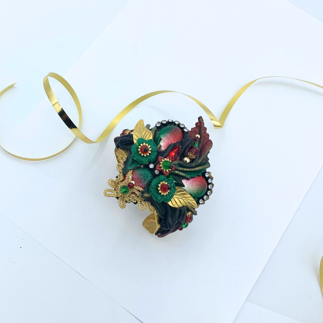 Vintage Statement Bracelet Mixed Media