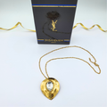 Vintage Yves Saint Laurent Teardrop Heart Necklace and Brooch