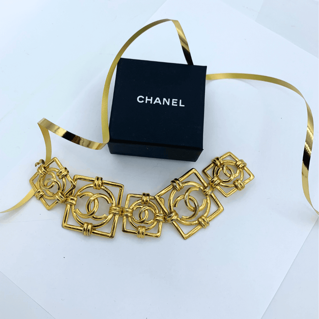 Vintage Chanel CC Logo Bracelet