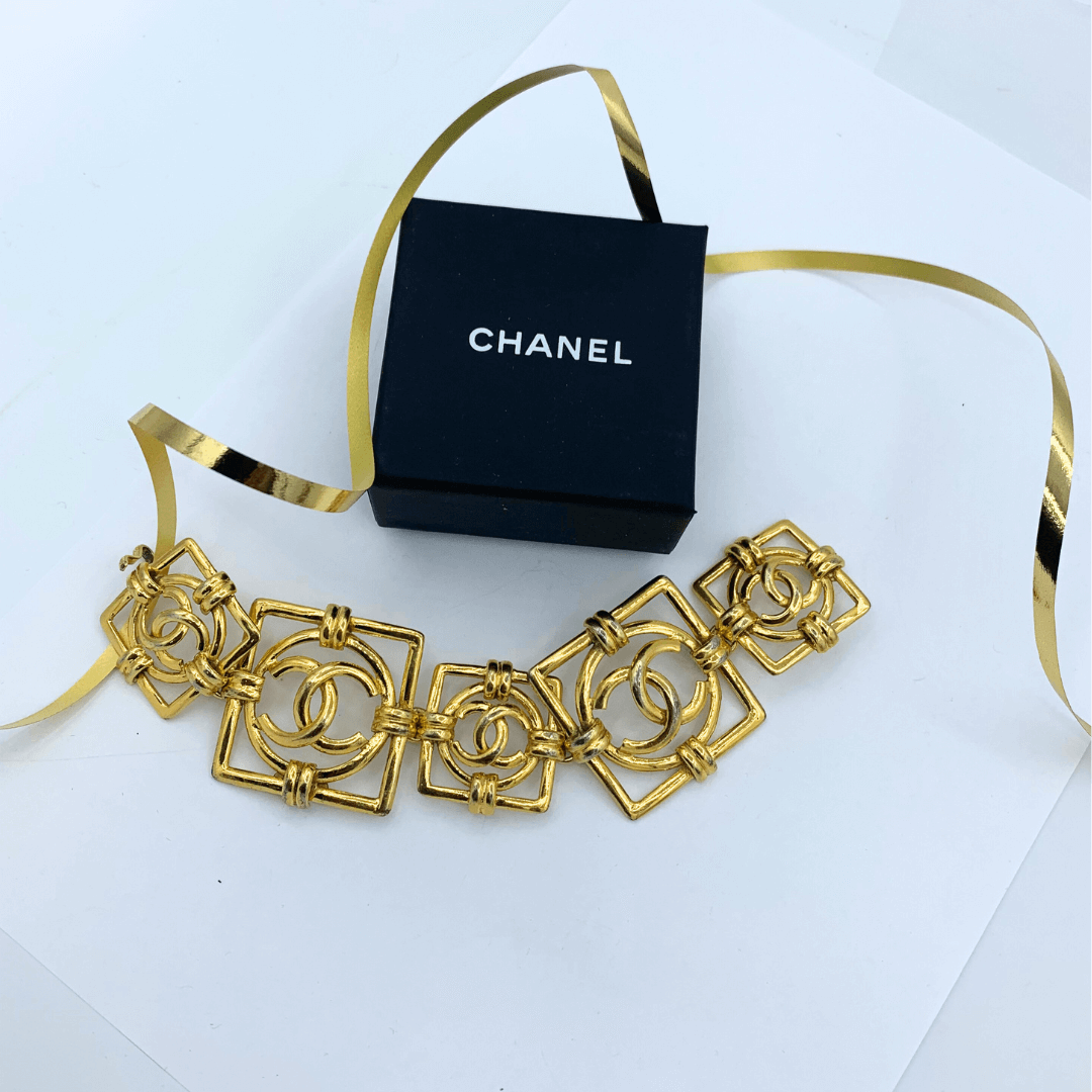 Vintage Chanel CC Logo Bracelet