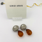 Giorgio Armani Strass Clip Oorbellen met Amberkleurige Hanger