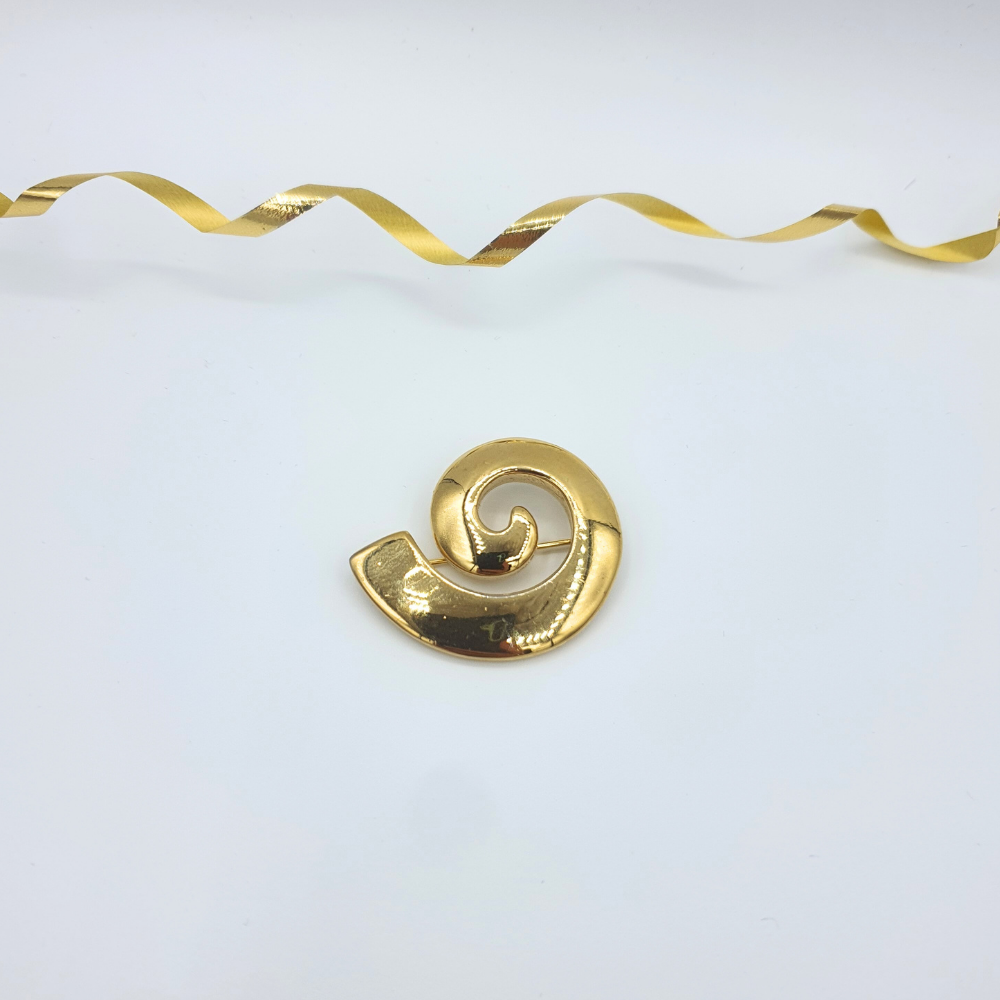 Vintage Givenchy – Abstract Spiral Brooch, circa 1980s–1990s