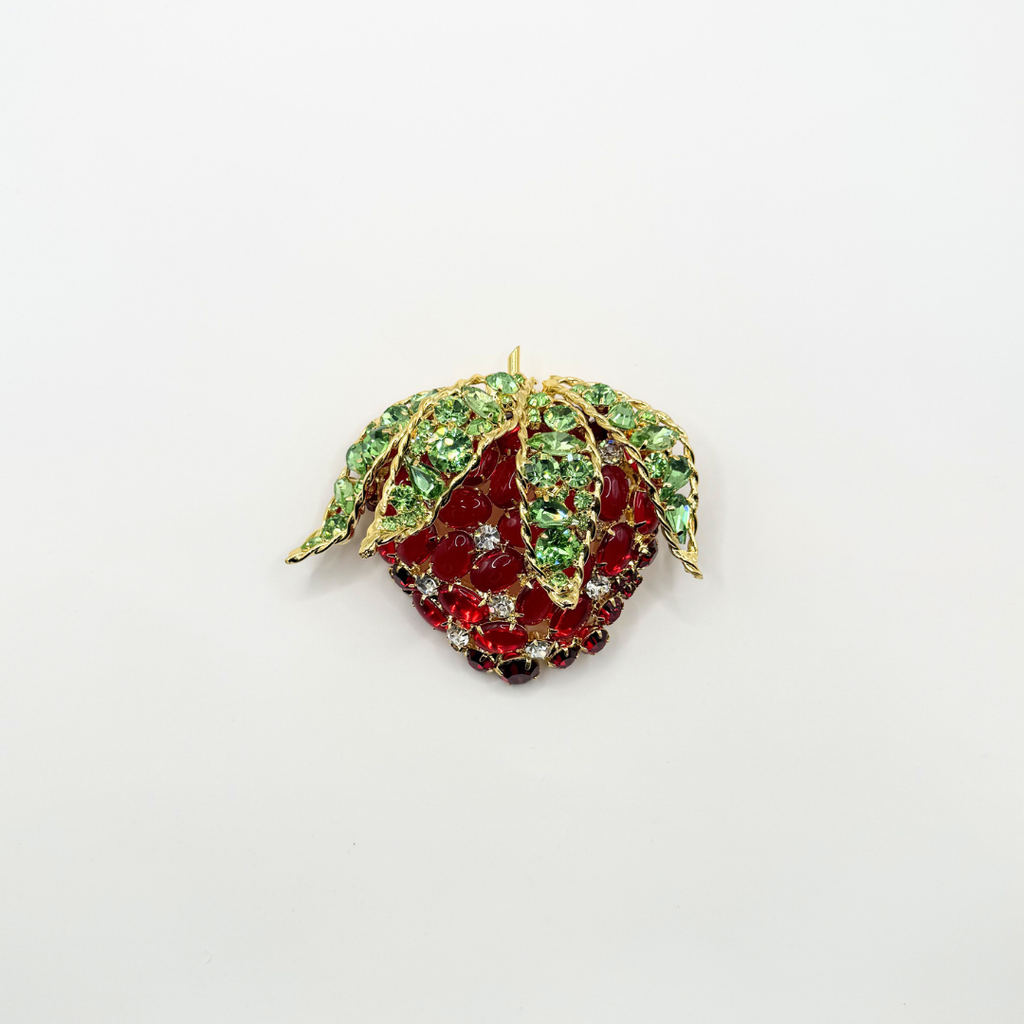 Vintage Moans Couture Strawberry Statement Brooch