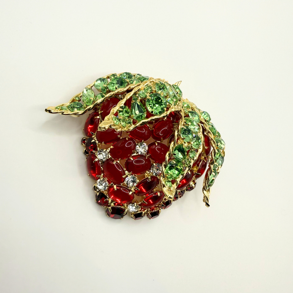 Vintage Moans Couture Strawberry Statement Brooch – view 3