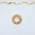 Vintage Trifari Pink Cabochon Brooch