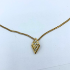 Vintage Christian Dior Small Pendant Crystal Necklace – view 3