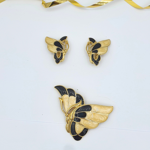 Trifari – Vlinderbroche met Emaille