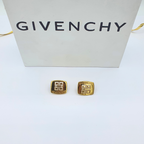 Vintage Square Givenchy Logo Clip Earrings – view 2